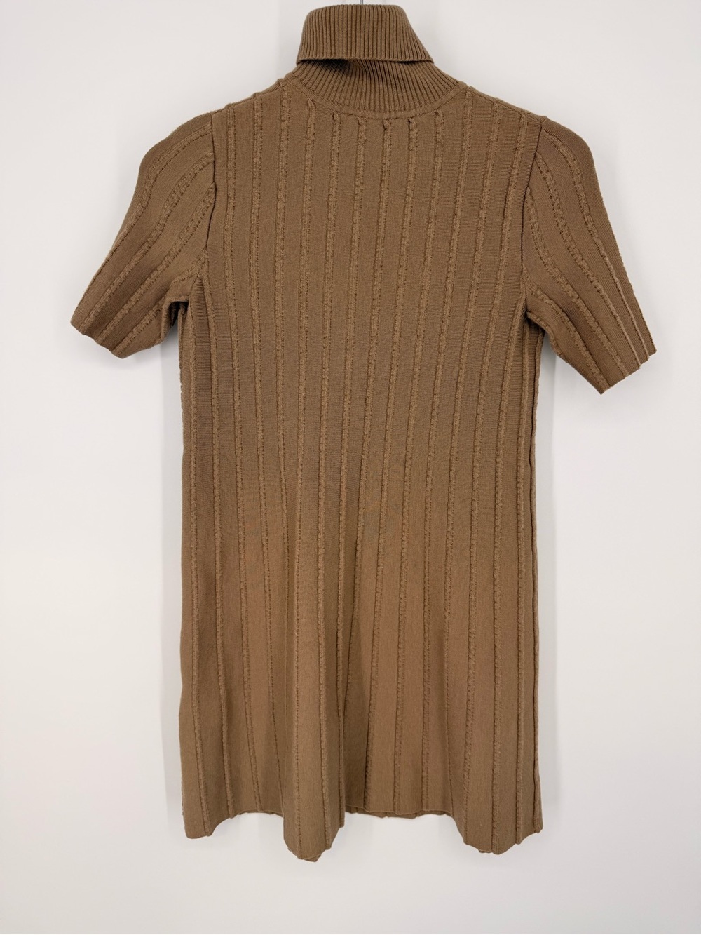 COS Brown Ribbed Turtleneck Mini Dress - Picture 3 of 6